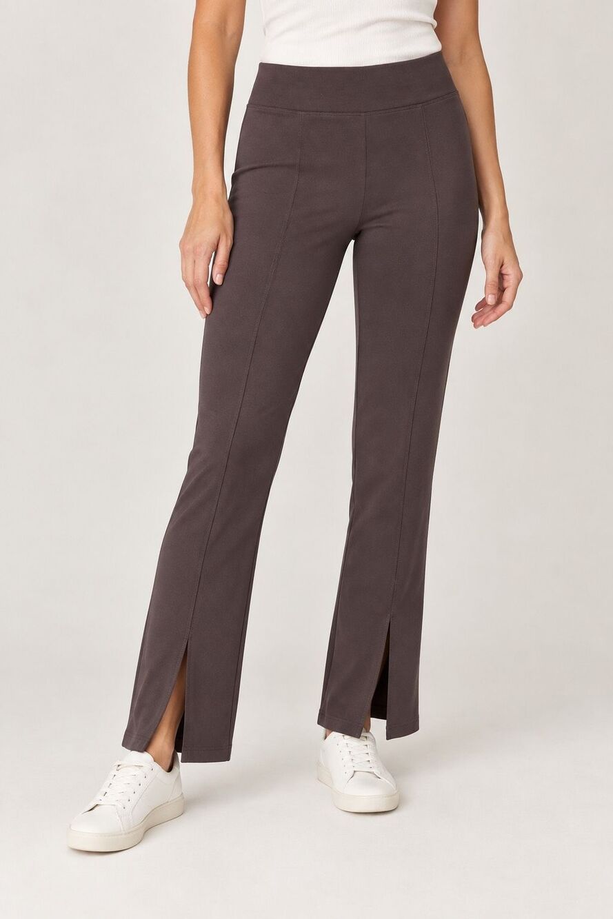 ALO Yoga High Waist Split Front Leggings Size XS Brown Stretchy Women’s Flare